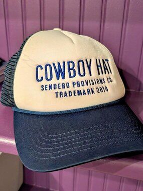Sendero Provisions Co. Cowboy Mesh Snapback Trucker Hat (Blue/White) #cowboy